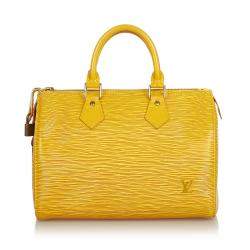 مملوكة مسبقًا Louis Vuitton Yellow Epi Leather Speedy 25 Top Handle Bag