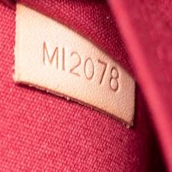 Pre Owned حقيبة لوي فيتون ألما جلد لامع مونوغرامي أحمر داكن GM