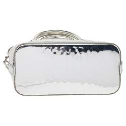 Pre Owned Louis Vuitton Silver Monogram Vinyl Limited Edition Miroir Lockit Bag