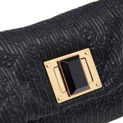 مملوكة مسبقًا Louis Vuitton Black Altair Monogram Motard Pochetto Clutch Bag