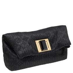 مملوكة مسبقًا Louis Vuitton Black Altair Monogram Motard Pochetto Clutch Bag