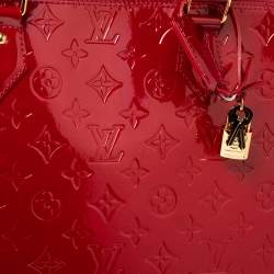 Pre Owned Louis Vuitton Pomme D’amour Monogram Vernis Alma GM XL Bag