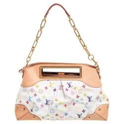 مملوكة مسبقًا Louis Vuitton White Monogram Multicolore Canvas Judy GM Bag