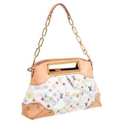 مملوكة مسبقًا Louis Vuitton White Monogram Multicolore Canvas Judy GM Bag