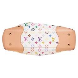 مملوكة مسبقًا Louis Vuitton White Monogram Multicolore Canvas Judy GM Bag