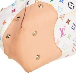 مملوكة مسبقًا Louis Vuitton White Monogram Multicolore Canvas Judy GM Bag