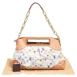 مملوكة مسبقًا Louis Vuitton White Monogram Multicolore Canvas Judy GM Bag