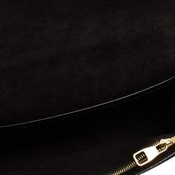 Pre Owned Louis Vuitton Black Leather Chain Louise MM Bag