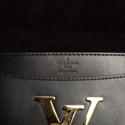 Pre Owned Louis Vuitton Black Leather Chain Louise MM Bag