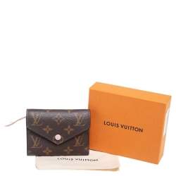 مملوكة مسبقًا Louis Vuitton Rose Ballerine Monogram Canvas Victorine Wallet