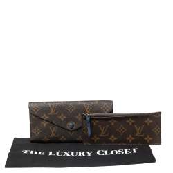Pre Owned Louis Vuitton Blue Monogram Canvas Josephine Wallet