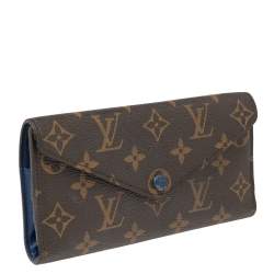 Pre Owned Louis Vuitton Blue Monogram Canvas Josephine Wallet