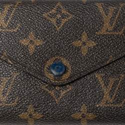 Pre Owned Louis Vuitton Blue Monogram Canvas Josephine Wallet