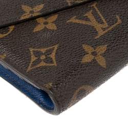 Pre Owned Louis Vuitton Blue Monogram Canvas Josephine Wallet