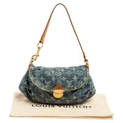 Pre Owned Louis Vuitton Blue Monogram Denim Mini Pleaty Bag