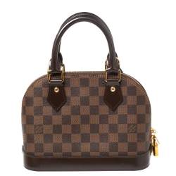 Pre Owned Louis Vuitton Damier Ebene Canvas And Leather Alma BB Bag