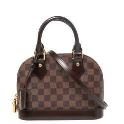 Pre Owned Louis Vuitton Damier Ebene Canvas And Leather Alma BB Bag