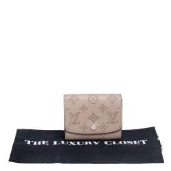 Pre Owned محفظة لوي فيتون جلد ماهينا بيسكويت مضغوطة