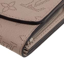 Pre Owned محفظة لوي فيتون جلد ماهينا بيسكويت مضغوطة