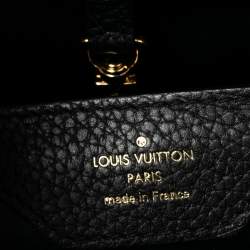 Louis Vuitton Black Taurillon Leather Capucines PM Bag