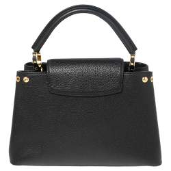 Louis Vuitton Black Taurillon Leather Capucines PM Bag