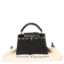 Louis Vuitton Black Taurillon Leather Capucines PM Bag