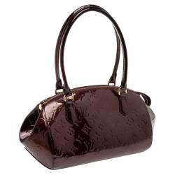 Pre Owned Louis Vuitton Blanc Corail Monogram Vernis Sherwood PM Bag