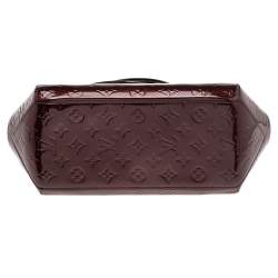 Pre Owned Louis Vuitton Blanc Corail Monogram Vernis Sherwood PM Bag