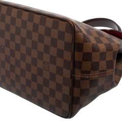 Pre Owned Louis Vuitton Damier Ebene Canvas Bergamo MM Bag
