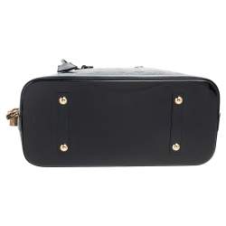 Pre Owned Louis Vuitton Blue Nuit Monogram Vernis Alma GM Bag