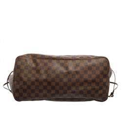 Louis Vuitton Damier Ebene Canvas And Leather Neverfull GM Bag