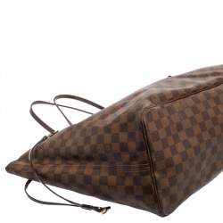 Louis Vuitton Damier Ebene Canvas And Leather Neverfull GM Bag