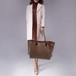 Louis Vuitton Damier Ebene Canvas And Leather Neverfull GM Bag