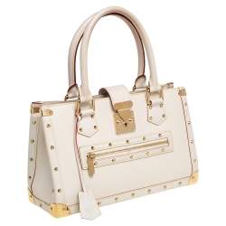 Pre Owned Louis Vuitton White Suhali Leather Le Fabuleux Bag
