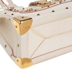 Pre Owned Louis Vuitton White Suhali Leather Le Fabuleux Bag