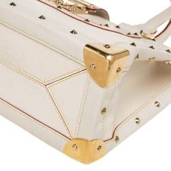 Pre Owned Louis Vuitton White Suhali Leather Le Fabuleux Bag