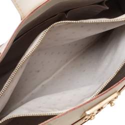 Pre Owned Louis Vuitton White Suhali Leather Le Fabuleux Bag