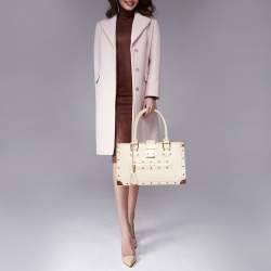 Pre Owned Louis Vuitton White Suhali Leather Le Fabuleux Bag