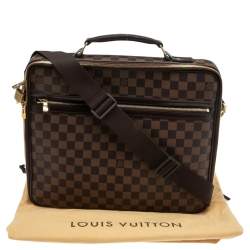 Pre Owned Louis Vuitton Damier Ebene Canvas and Leather Sabana Laptop Bag