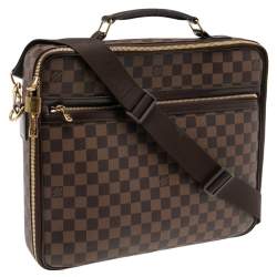 Pre Owned Louis Vuitton Damier Ebene Canvas and Leather Sabana Laptop Bag
