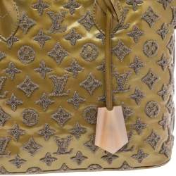 Pre Owned Louis Vuitton Green Gris Monogram Patent Leather Limited Edition Fascination Lockit Bag