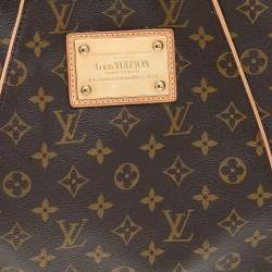 مملوكة مسبقًا حقيبة لوي فيتون غاليرا كانفاس وجلد مونوغرامية PM