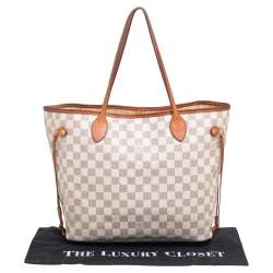 Pre Owned Louis Vuitton Damier Azur Canvas Neverfull MM Bag