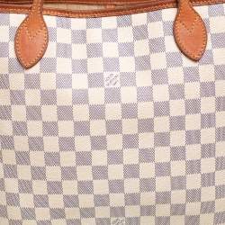 Pre Owned Louis Vuitton Damier Azur Canvas Neverfull MM Bag