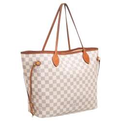 Pre Owned Louis Vuitton Damier Azur Canvas Neverfull MM Bag