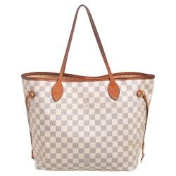 Pre Owned Louis Vuitton Damier Azur Canvas Neverfull MM Bag