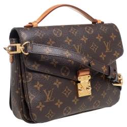 Pre Owned Louis Vuitton Monogram Canvas Pochette Metis Bag