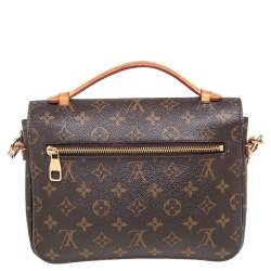 Pre Owned Louis Vuitton Monogram Canvas Pochette Metis Bag