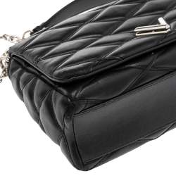 Pre Owned Louis Vuitton Black Quilted Leather GO-14 Malletage Flap Bag