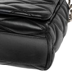 Pre Owned Louis Vuitton Black Quilted Leather GO-14 Malletage Flap Bag